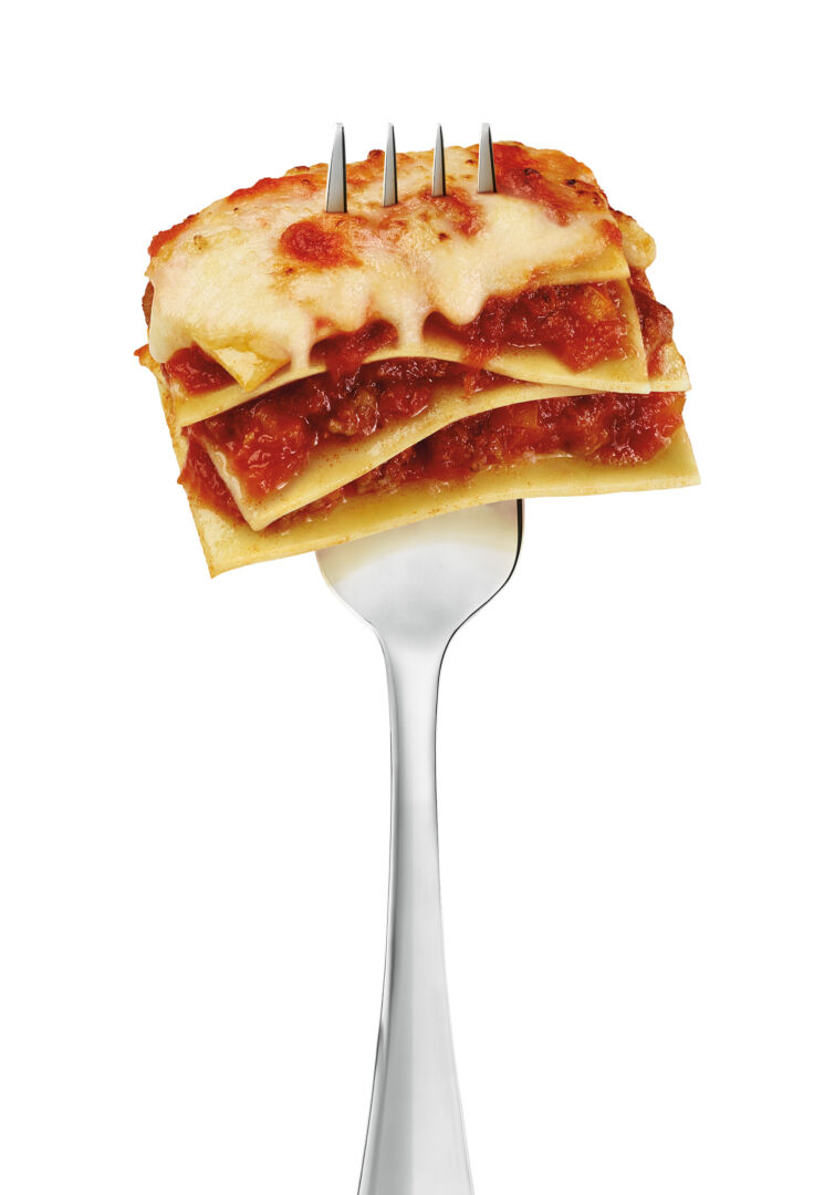8- Lasagna Sheets - Pre-Cooked fork