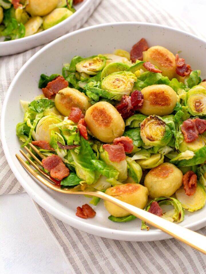 Gnocchi with Bacon and Brussels Sprouts