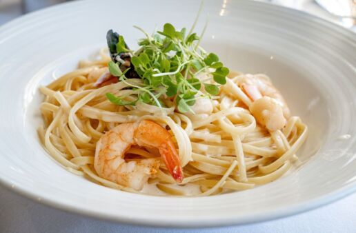 linguine nest shrimp